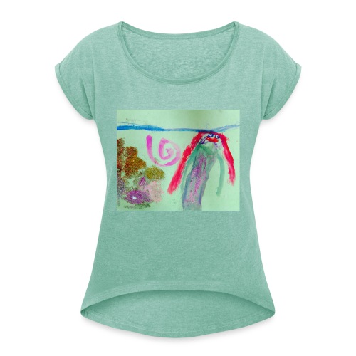 Magic Eyes - Women's T-Shirt with rolled up sleeves