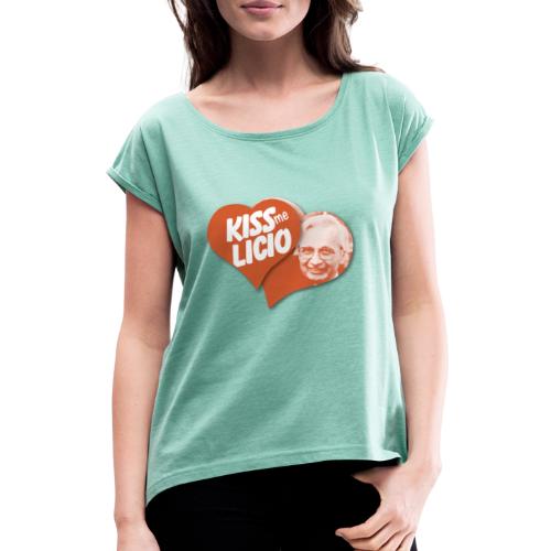 Kiss Me Licio - Maglietta da donna con risvolti