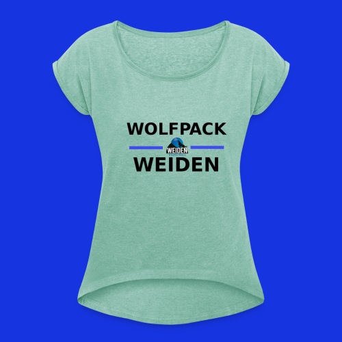 Wolfpack Weiden - Frauen T-Shirt mit gerollten Ärmeln