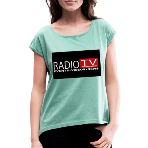 Radio Tv-Mönchengladbach - Frauen T-Shirt mit gerollten Ärmeln
