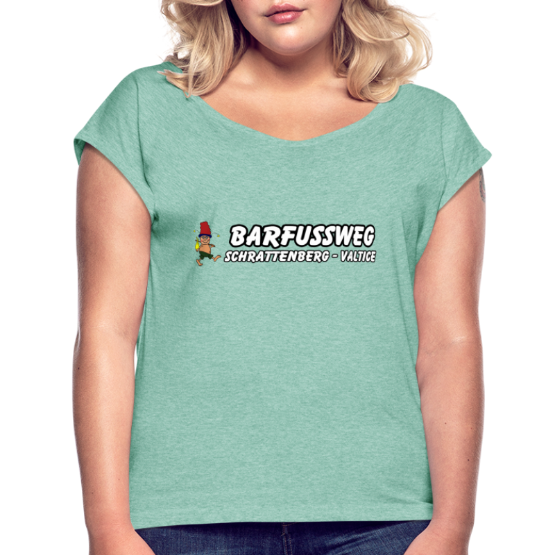 Barfussweg - Frauen T-Shirt mit gerollten Ärmeln