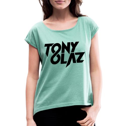 tony olaz - Camiseta con manga enrollada mujer
