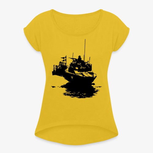 Combat Boat 90 - Stridsbåt 90 - T-shirt med upprullade ärmar dam