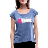 IMB Logo - Women's T-Shirt with rolled up sleeves heather denim