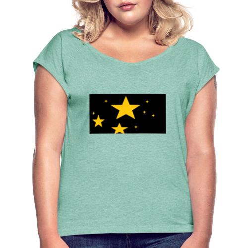 espacio - Camiseta con manga enrollada mujer