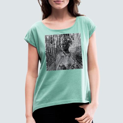 BARCELONA - Dame T-shirt med rulleærmer