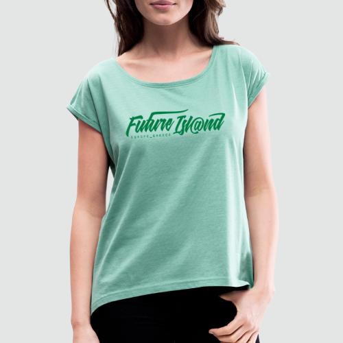 Future Island Greece – Ghostbox II - Frauen T-Shirt mit gerollten Ärmeln