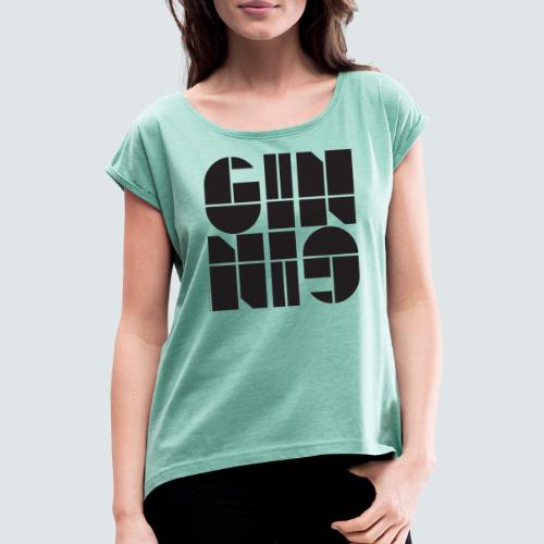 GIN - Dame T-shirt med rulleærmer