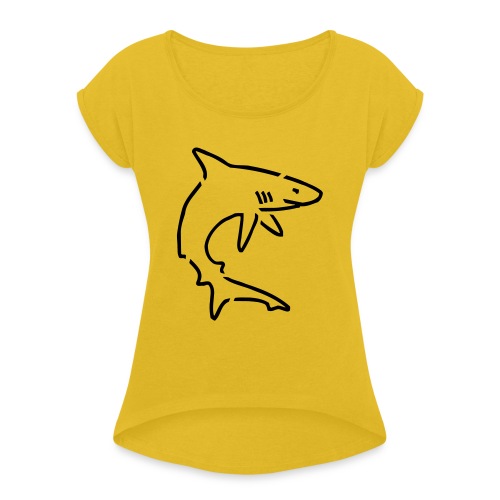 HaiSociety Hai - Frauen T-Shirt mit gerollten Ärmeln