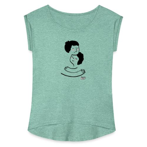 LYD 0002 00 Lieblingsmensch - Frauen T-Shirt mit gerollten Ärmeln
