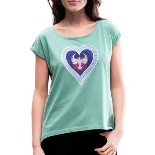 HerzEnergie Frieden - Sonja Ariel von Staden - Frauen T-Shirt mit gerollten Ärmeln