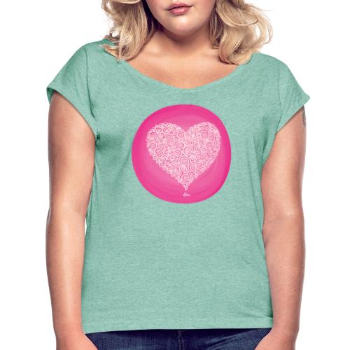 Herz des SeelenFriedens - Sonja Ariel von Staden - Frauen T-Shirt mit gerollten Ärmeln
