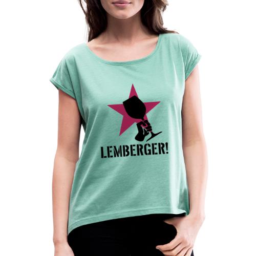 Lemberger Revolution - Frauen T-Shirt mit gerollten Ärmeln