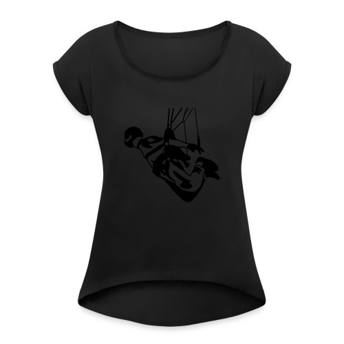 swooping_2 - Frauen T-Shirt mit gerollten Ärmeln