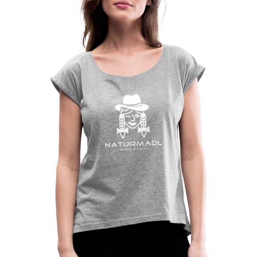 WUIDBUZZ | Naturmadl | Frauensache - Frauen T-Shirt mit gerollten Ärmeln