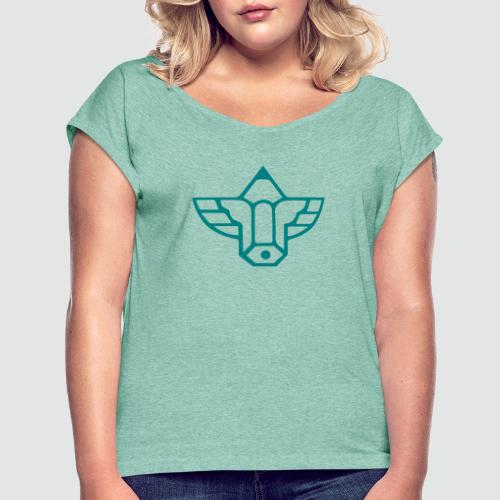 Ivars Ideenstift - Frauen T-Shirt mit gerollten Ärmeln