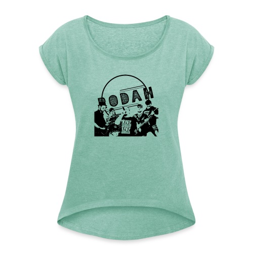 RodahBand - Frauen T-Shirt mit gerollten Ärmeln