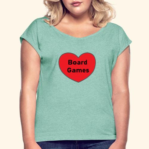 Heart Board Games 1 - T-shirt med upprullade ärmar dam