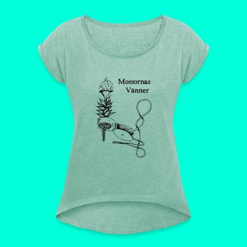 mossvanner - T-shirt med upprullade ärmar dam