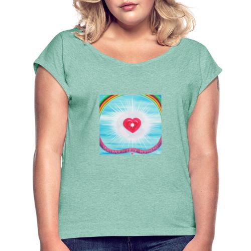 VISION Neue Erde - Sonja Ariel von Staden - Frauen T-Shirt mit gerollten Ärmeln