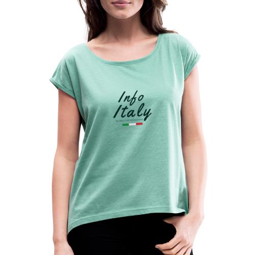sfondo info italy - Maglietta da donna con risvolti