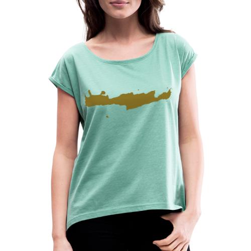 kriti silhouette - Frauen T-Shirt mit gerollten Ärmeln