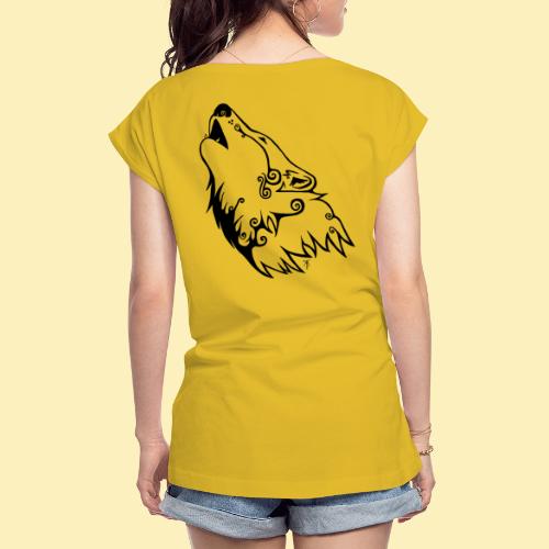 Le Loup de Neved (version traits) - T-shirt à manches retroussées Femme