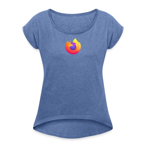 Firefox browser - Women's T-Shirt with rolled up sleeves