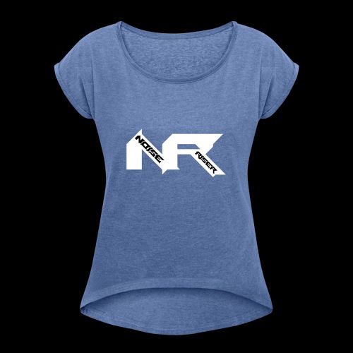 Noise Riser Logo - Vrouwen T-shirt met opgerolde mouwen