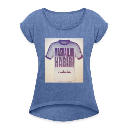 HABIBO TSHIRT - Frauen T-Shirt mit gerollten Ärmeln