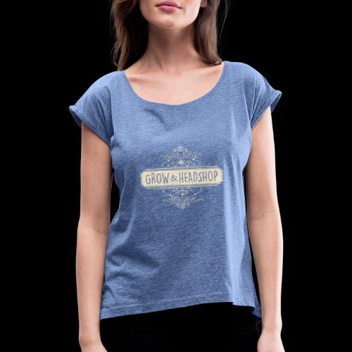 2020 Zauberbluten Shop Logo 02 - Frauen T-Shirt mit gerollten Ärmeln