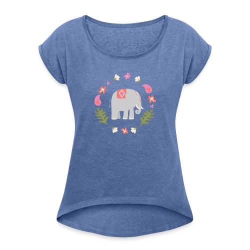 Indian elephant - Maglietta da donna con risvolti