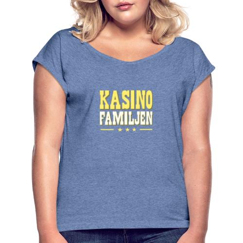 Kasinofamiljen Logo - T-shirt med upprullade ärmar dam