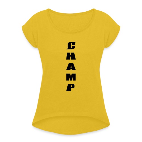 CHAMP Tanktop - T-shirt med upprullade ärmar dam