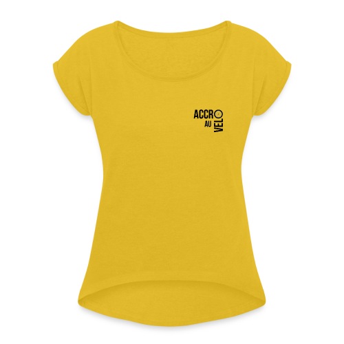 New logo accro au velo PNG - T-shirt à manches retroussées Femme