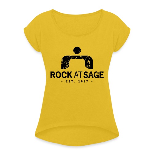 Rock At Sage - EST. 1997 - - Frauen T-Shirt mit gerollten Ärmeln