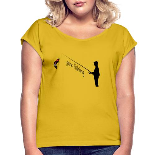 Angler - Frauen T-Shirt mit gerollten Ärmeln