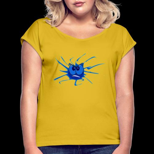 emoticons - Frauen T-Shirt mit gerollten Ärmeln