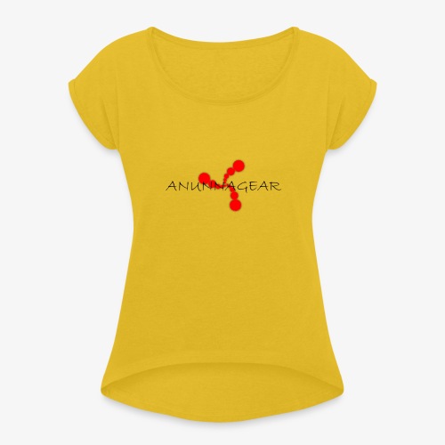 Anunnagear brand logo - Vrouwen T-shirt met opgerolde mouwen