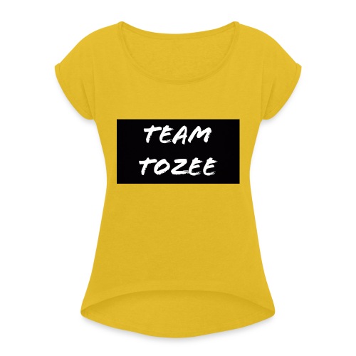 Team Tozee - Frauen T-Shirt mit gerollten Ärmeln