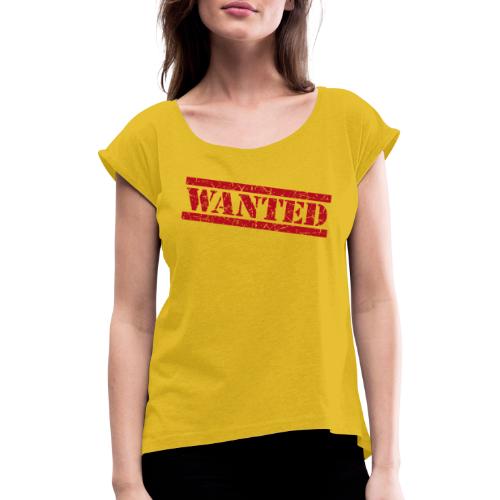 WANTED - Camiseta con manga enrollada mujer