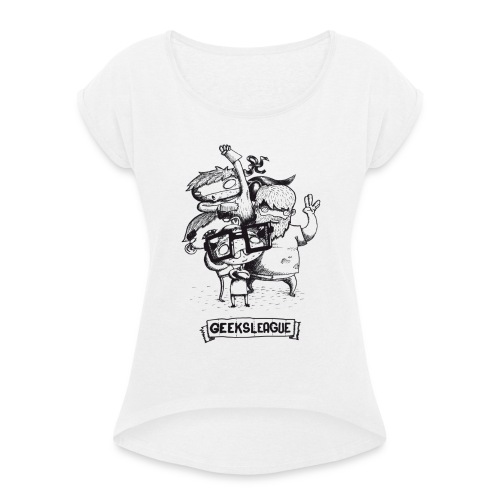 Illu Geeksleague - T-shirt à manches retroussées Femme