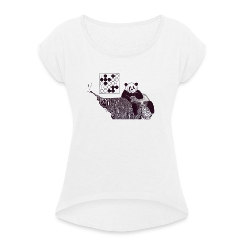 Panda 5x5 Seki - Women's T-Shirt with rolled up sleeves