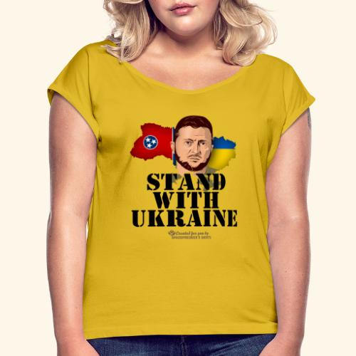 Ukraine Tennessee - Frauen T-Shirt mit gerollten Ärmeln