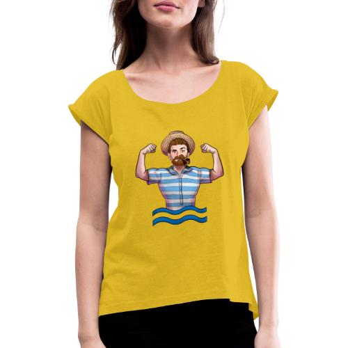 Halle | Hallenbad - Frauen T-Shirt mit gerollten Ärmeln