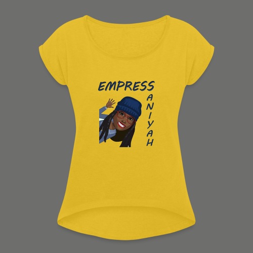 empress aniyah - Frauen T-Shirt mit gerollten Ärmeln