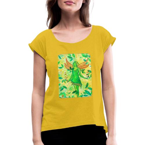 Zauberhafte BlumenElfe - Sonja Ariel von Staden - Frauen T-Shirt mit gerollten Ärmeln
