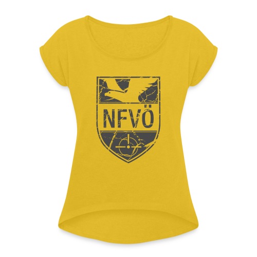 NFVO Patch-Like - Frauen T-Shirt mit gerollten Ärmeln