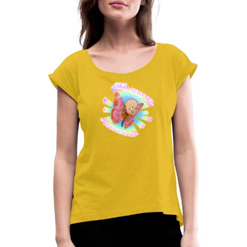 Social sommerfugl (af assholery) - Dame T-shirt med rulleærmer