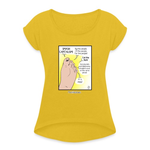 Manifestoes - Women's T-Shirt with rolled up sleeves